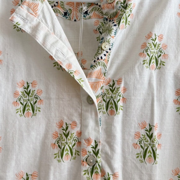 Women's Dessous Loungewear Fair Trade Goldie Block Print Tunic - Picture 9 of 9